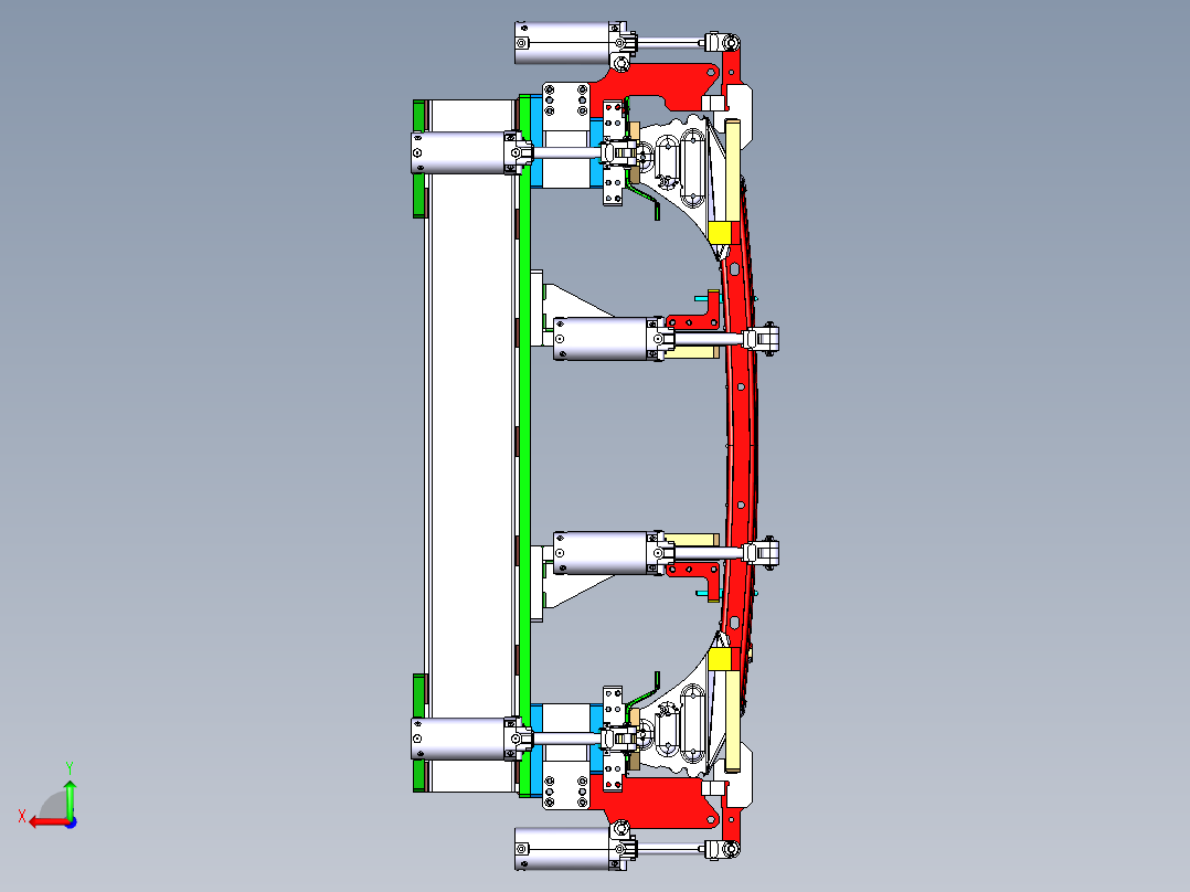 焊接工装后视图