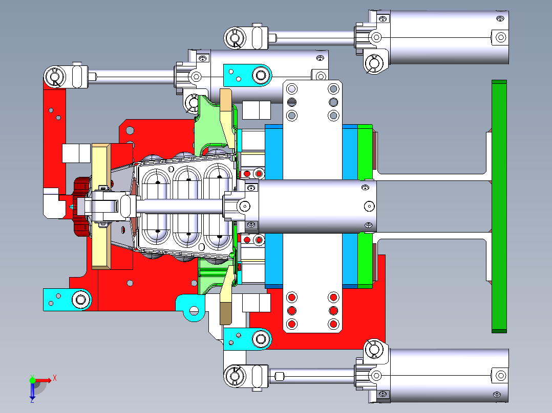焊接工装俯视图