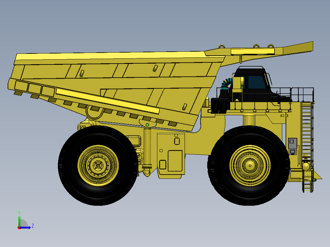 超大型渣土车卡车SW2017左视图