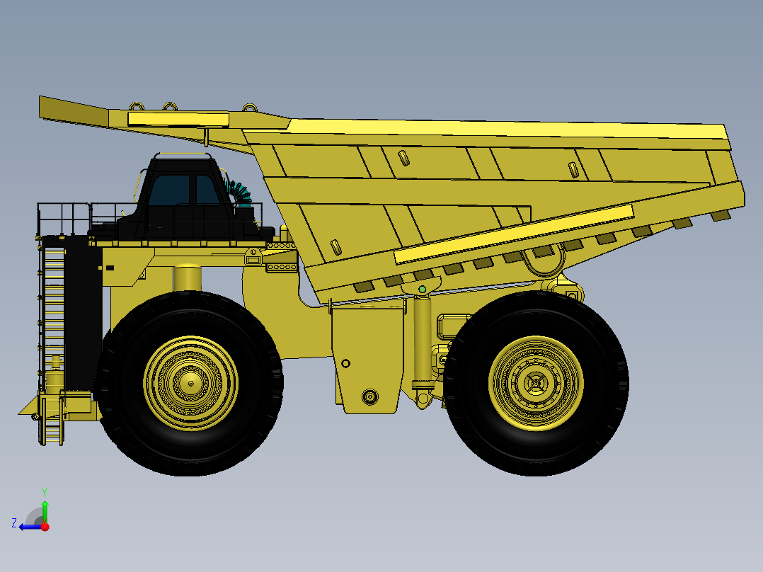 超大型渣土车卡车SW2017右视图