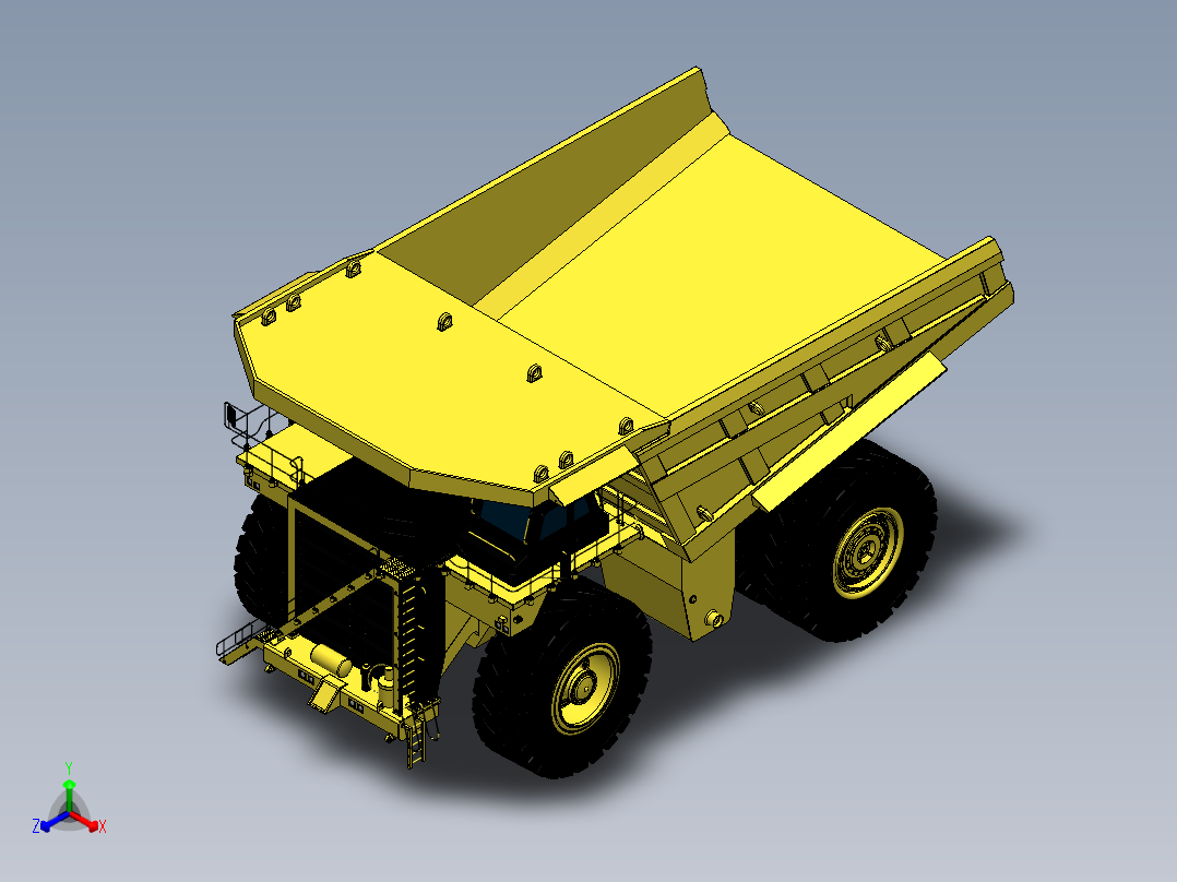 超大型渣土车卡车SW2017正等轴测图