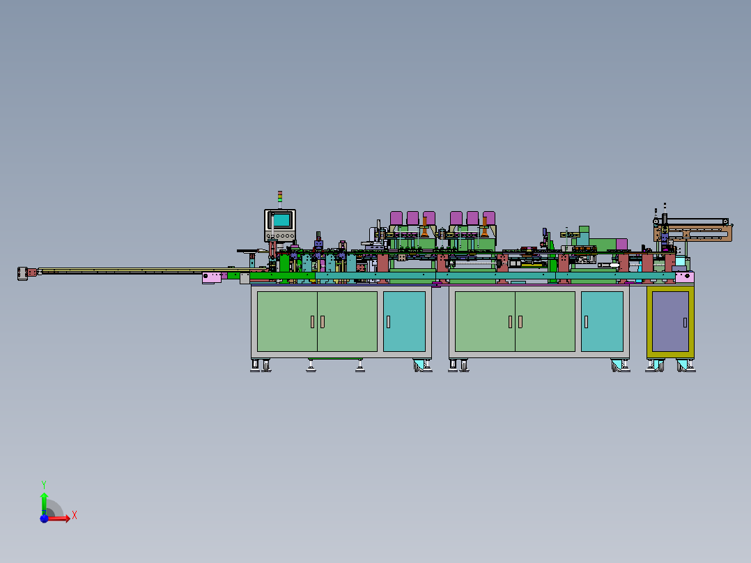 G655 自动焊接流水线带治具板前视图