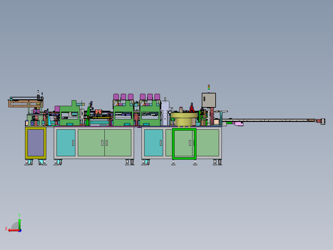 G655 自动焊接流水线带治具板后视图