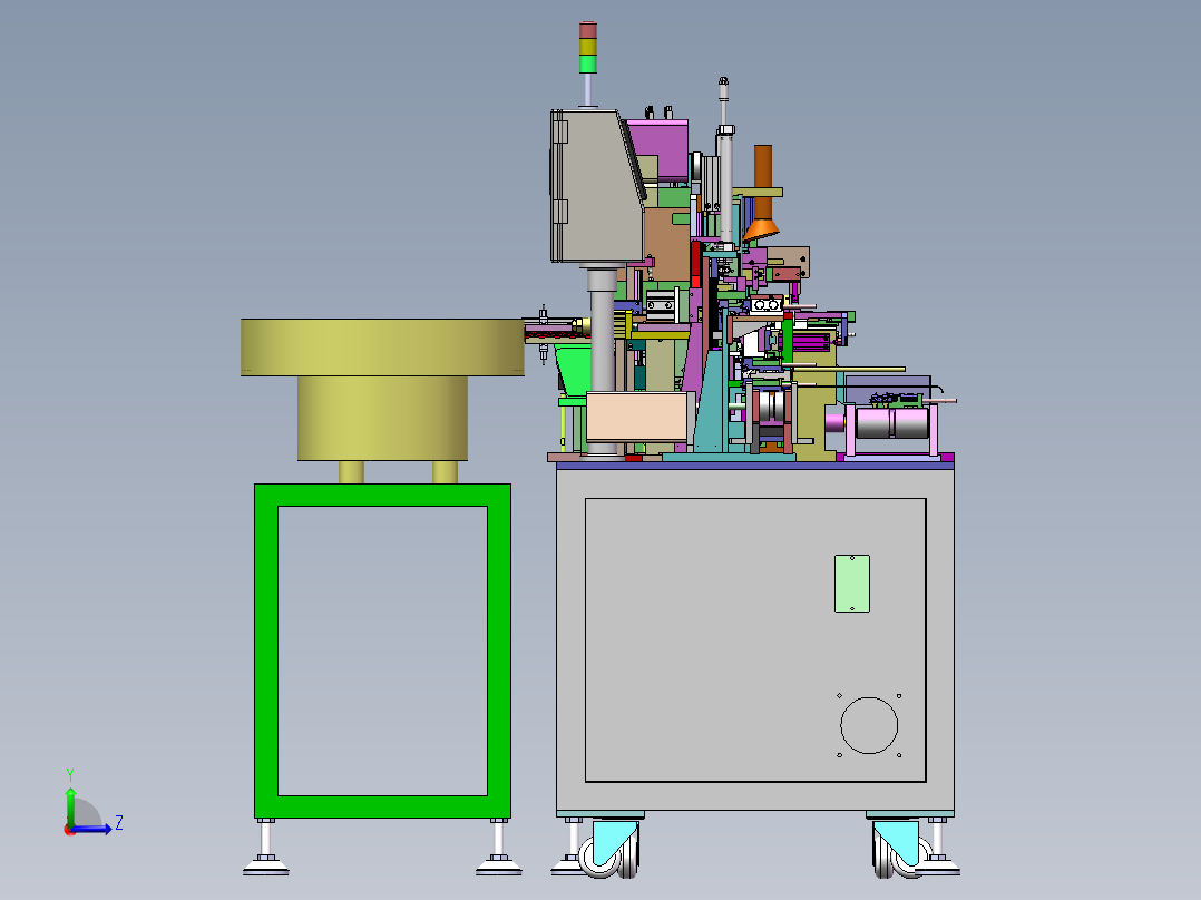 G655 自动焊接流水线带治具板左视图