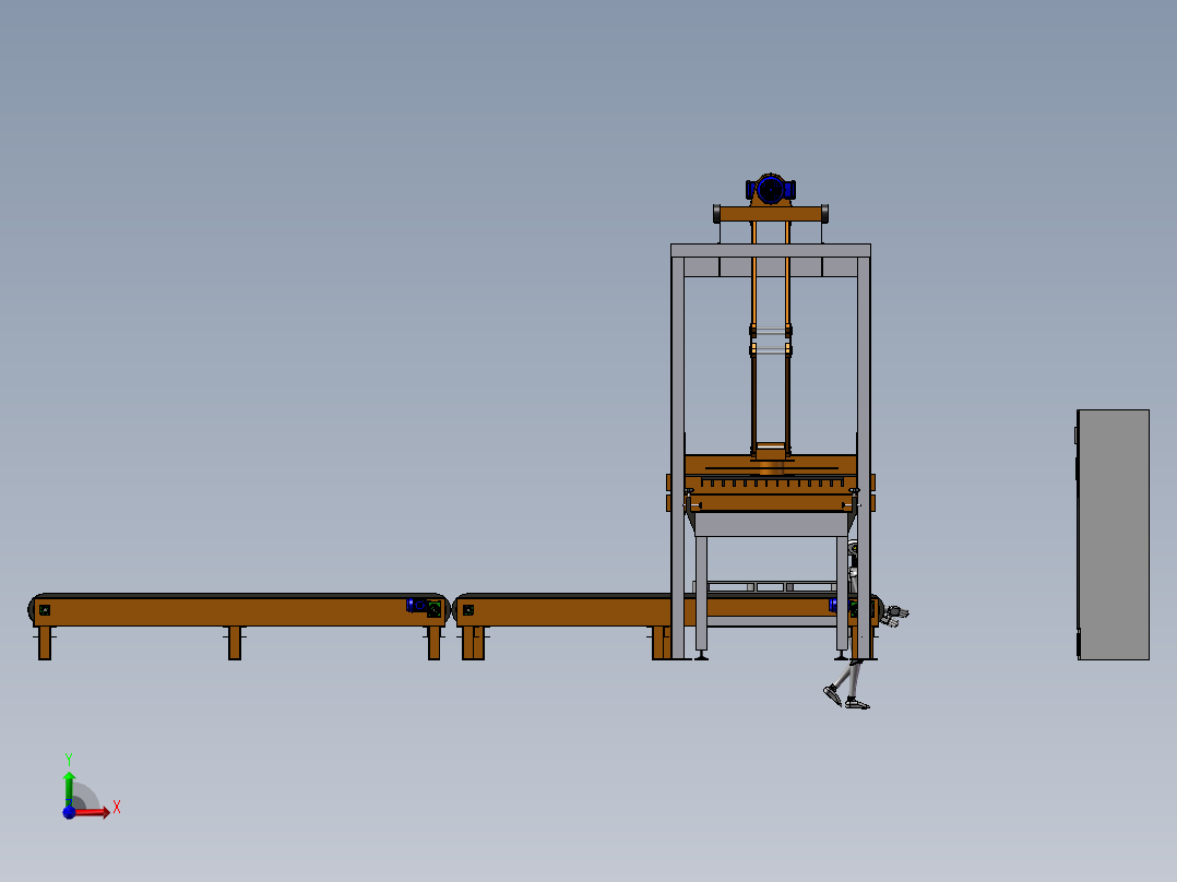 B09-托盘堆垛机流水线前视图