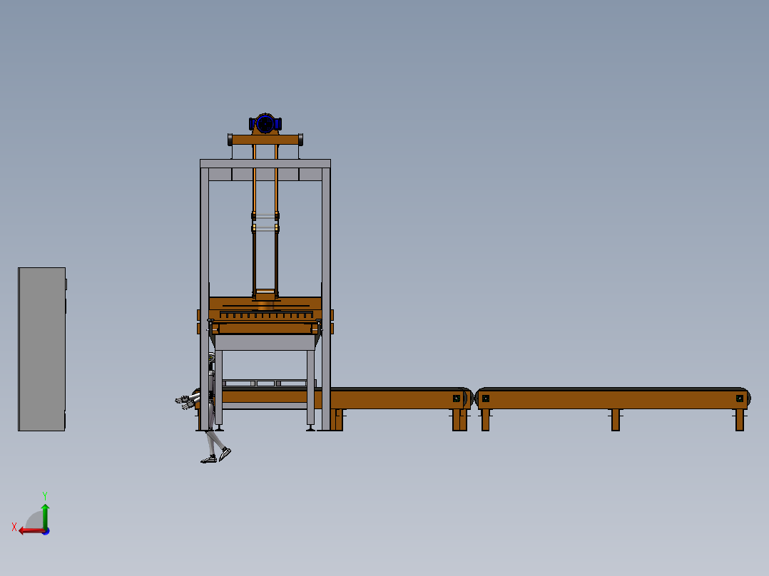 B09-托盘堆垛机流水线后视图