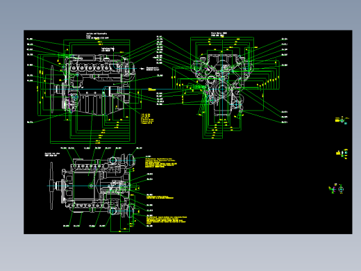 柴油发动机装配图