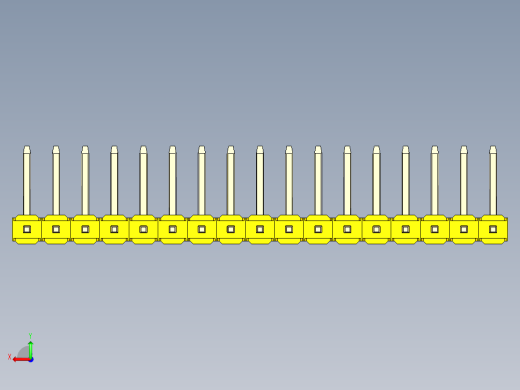 彩色公排针 100mil 2.54mm 系列-DS1022_yellow_17p_100mil_TypeU_rev1.0后视缩略图