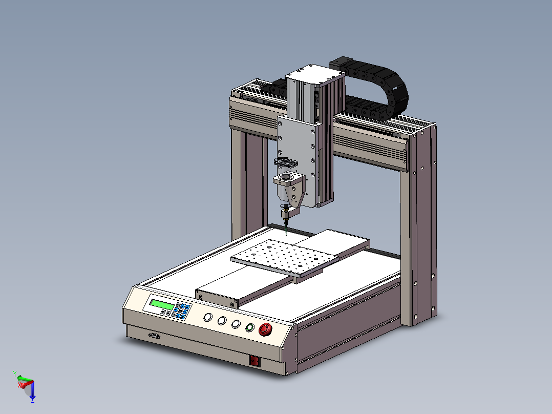 桌面式自动锁螺丝机3D图纸 非标自动化机械3D图纸设计