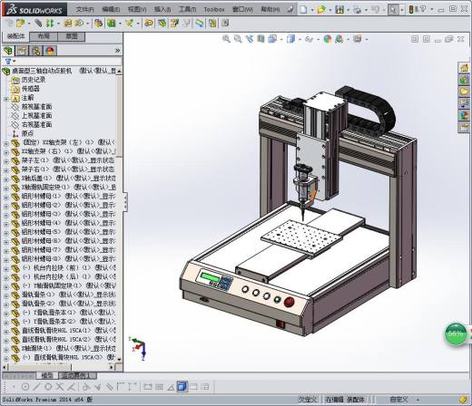 桌面式自动锁螺丝机3D图纸 非标自动化机械3D图纸设计缩略图