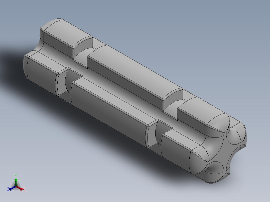 乐高机械组车桥-32062 White Technic Axle 2 Notched主视图