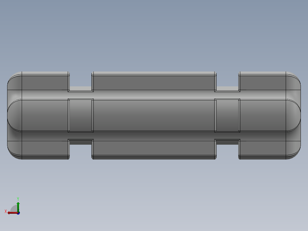 乐高机械组车桥-32062 White Technic Axle 2 Notched后视图