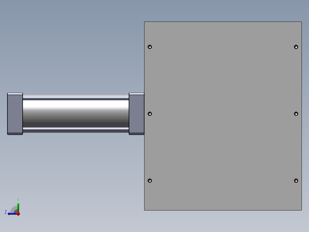 下压设备、压面罩半自动设备右视图