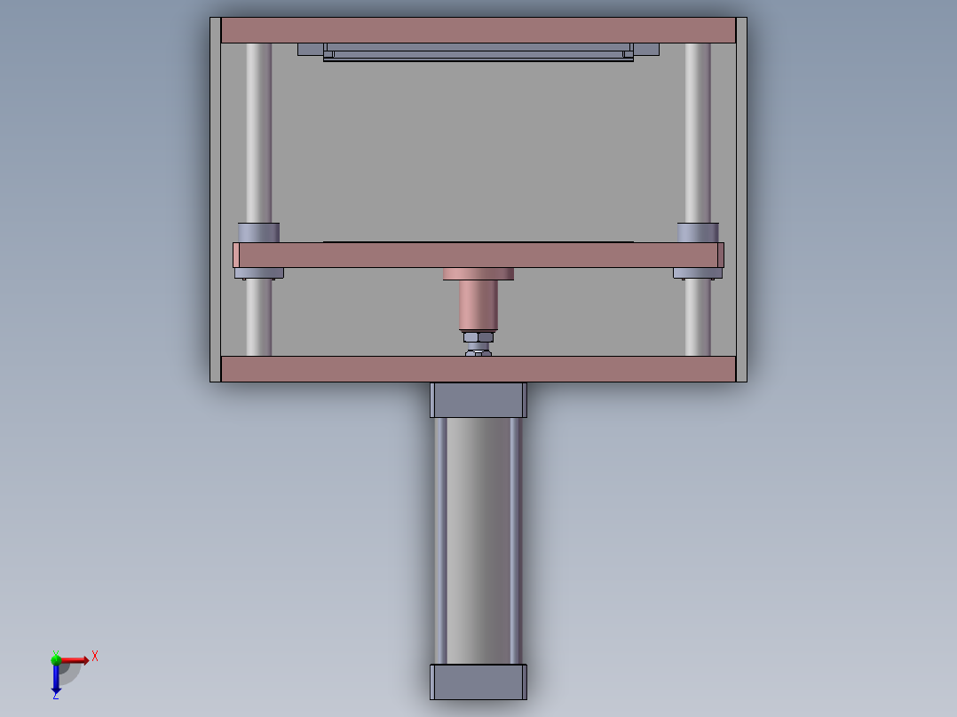 下压设备、压面罩半自动设备俯视图