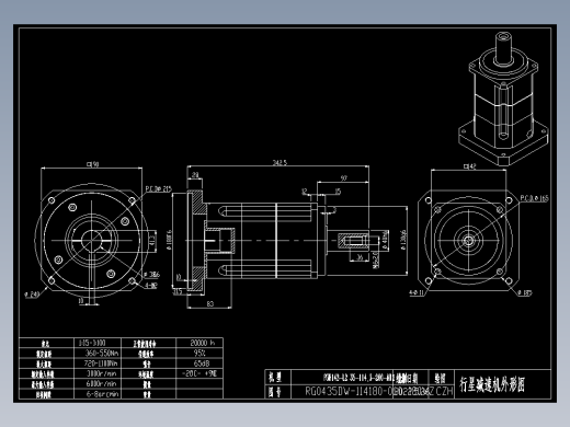 斜齿PGH142-L2 38-180-215-M12-10B LR83 输出光轴.DXF