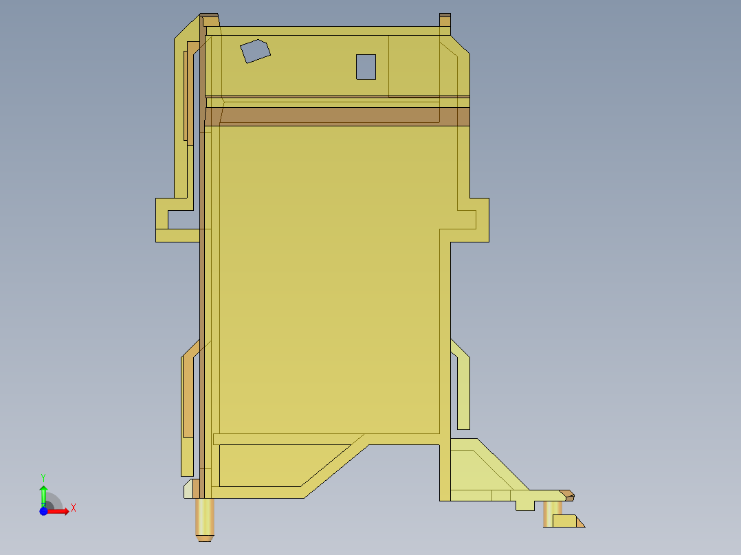 爱普生打印机支架的注射模具设计-滑块抽芯注塑模含开题及9张CAD图前视图