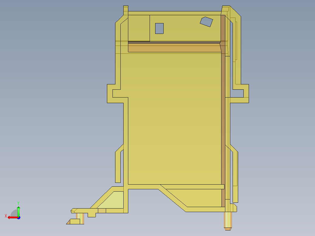 爱普生打印机支架的注射模具设计-滑块抽芯注塑模含开题及9张CAD图后视图