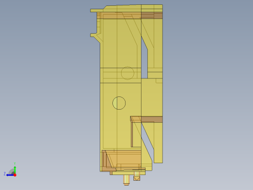 爱普生打印机支架的注射模具设计-滑块抽芯注塑模含开题及9张CAD图右视缩略图