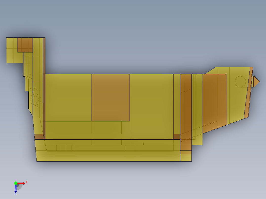 爱普生打印机支架的注射模具设计-滑块抽芯注塑模含开题及9张CAD图俯视图
