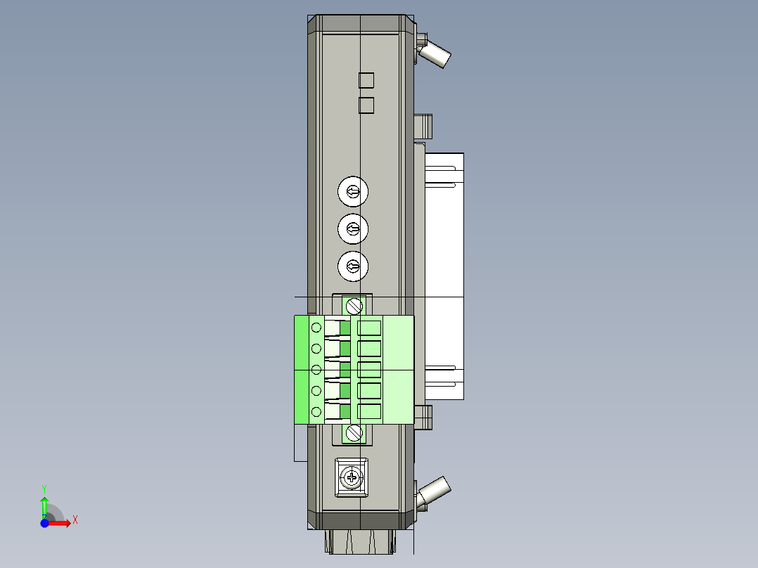 基恩士LK-DN100RT_kc图纸模型前视图