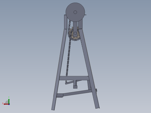 脚踏式磨床结构3D图纸 Solidworks设计后视缩略图