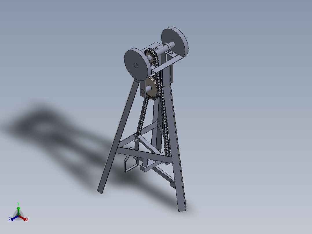 脚踏式磨床结构3D图纸 Solidworks设计正等轴测图