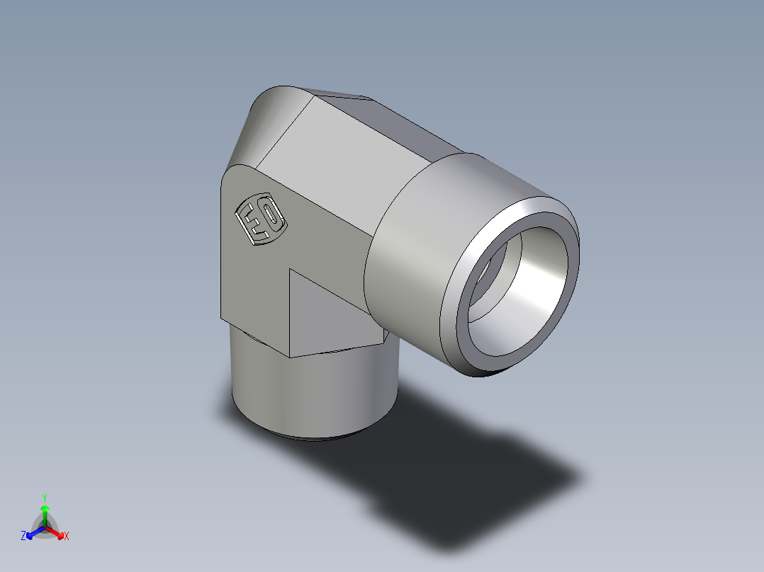 卡套式工业通用硬管接头EO_Male_stud_elbow_WE12SR71X主视图