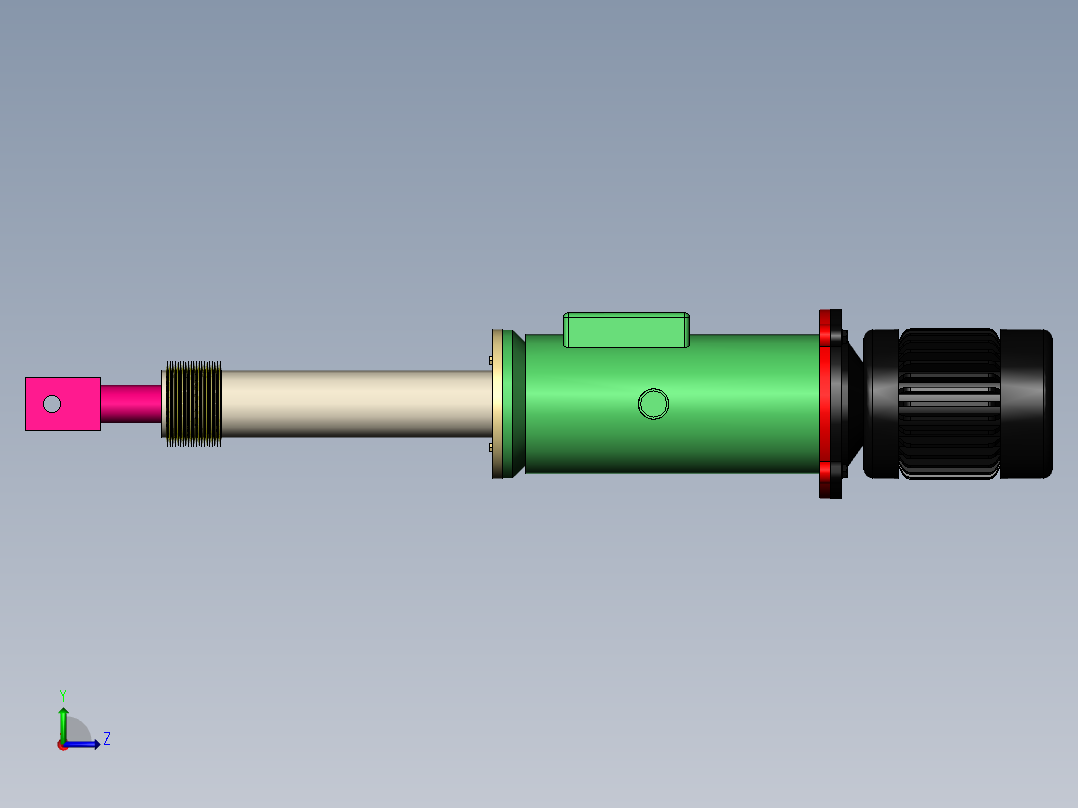 整体外置式电液推杆DYTZW15000左视图