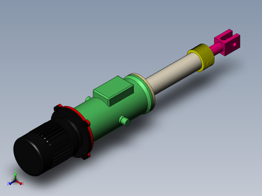 整体外置式电液推杆DYTZW15000正等轴测缩略图