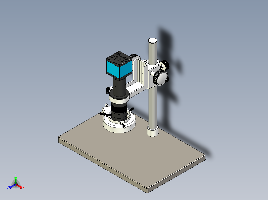 智能电子显微镜三维模型设计资料