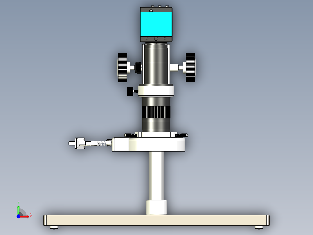 智能电子显微镜三维模型设计资料前视图