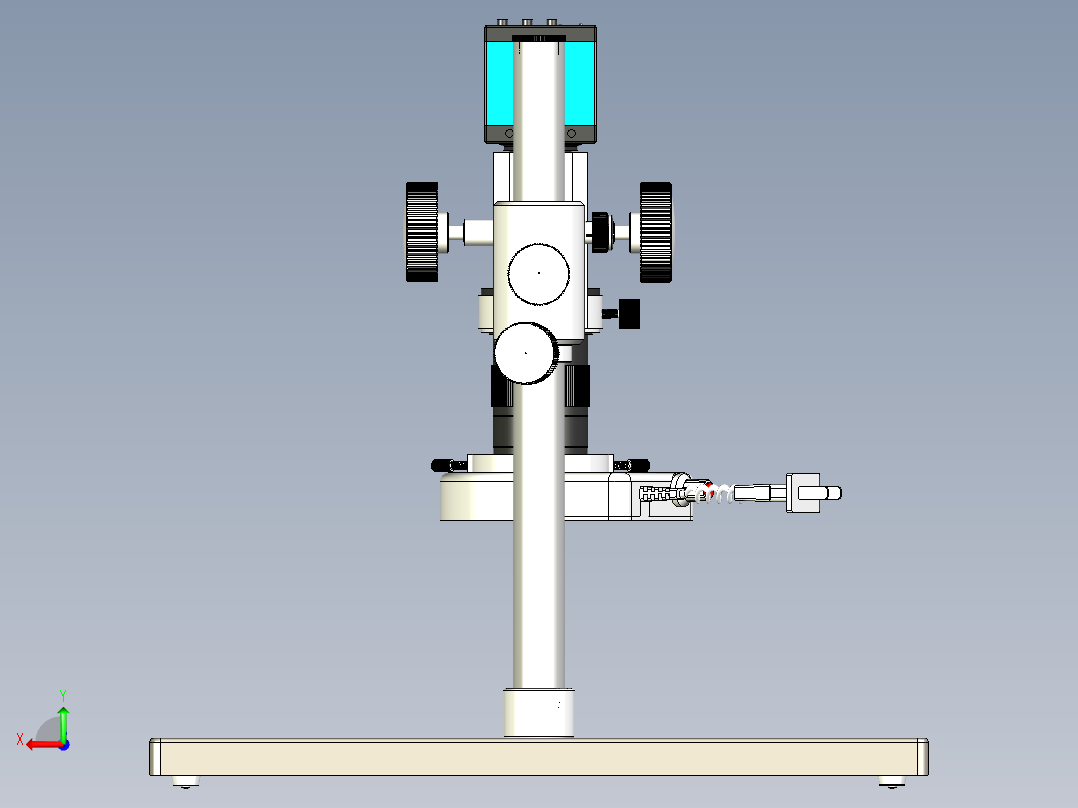 智能电子显微镜三维模型设计资料后视图
