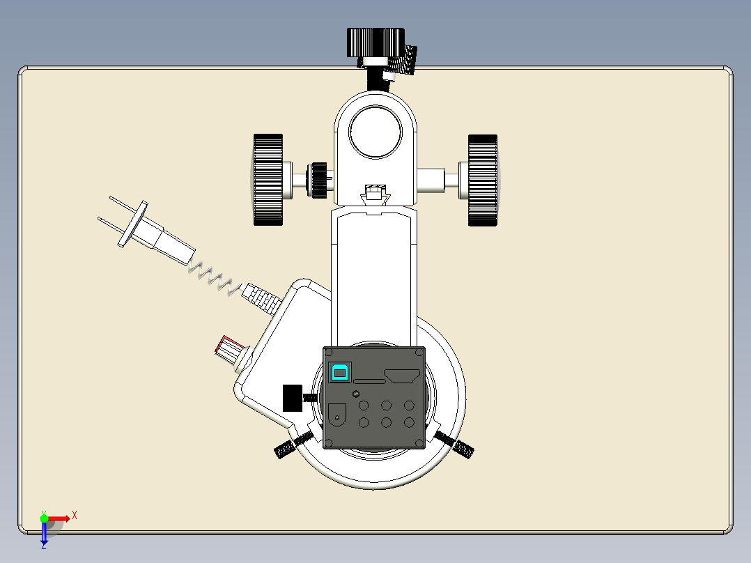 智能电子显微镜三维模型设计资料俯视图