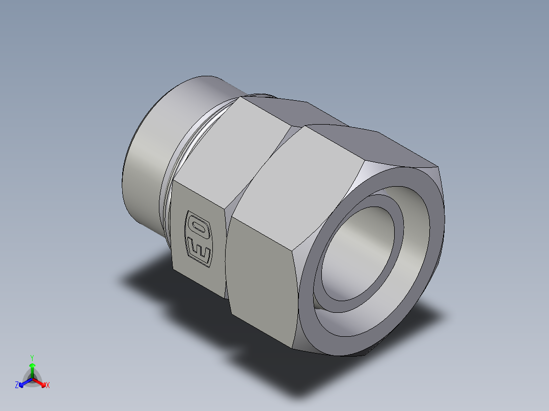 卡套式工业通用硬管接头EO_Swivel_connector_EGEO38SMCF主视图