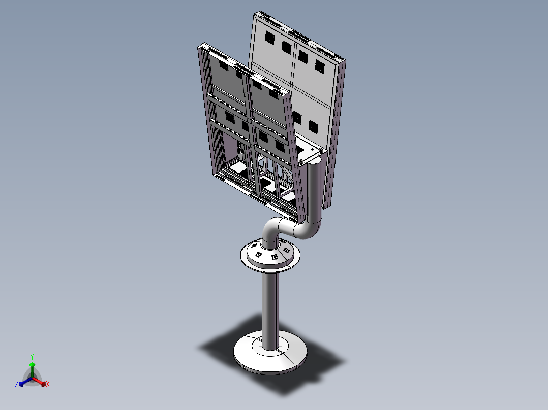 广告牌机箱正等轴测图