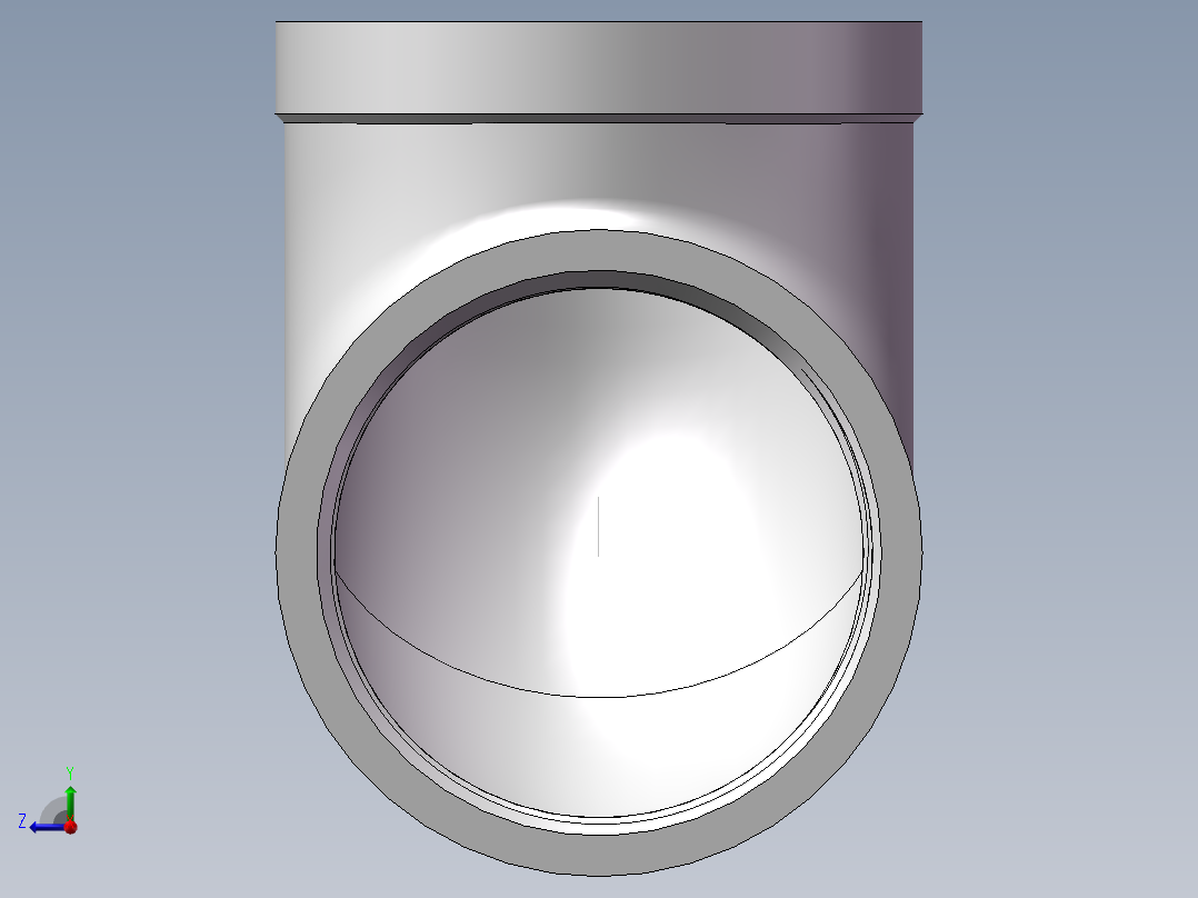 弯头-90°等径 DN65右视图