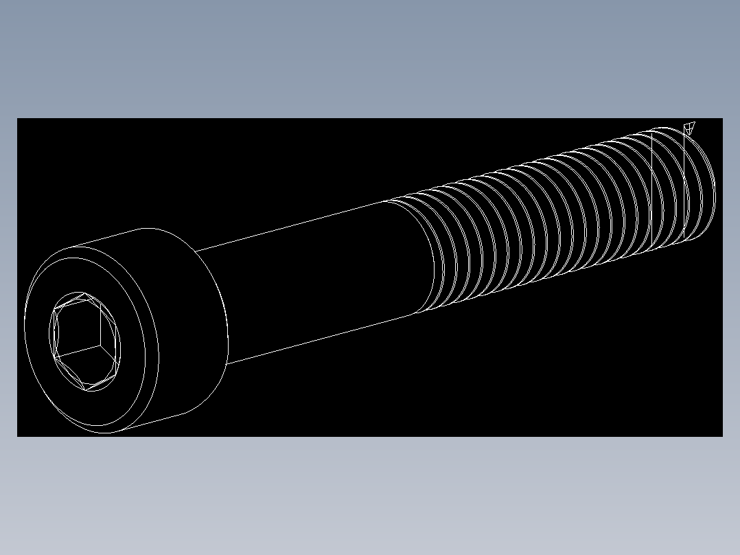 M8 x 1.25mm Thread 50mm LONG SOCKET HEAD CAP SCREW.DWG