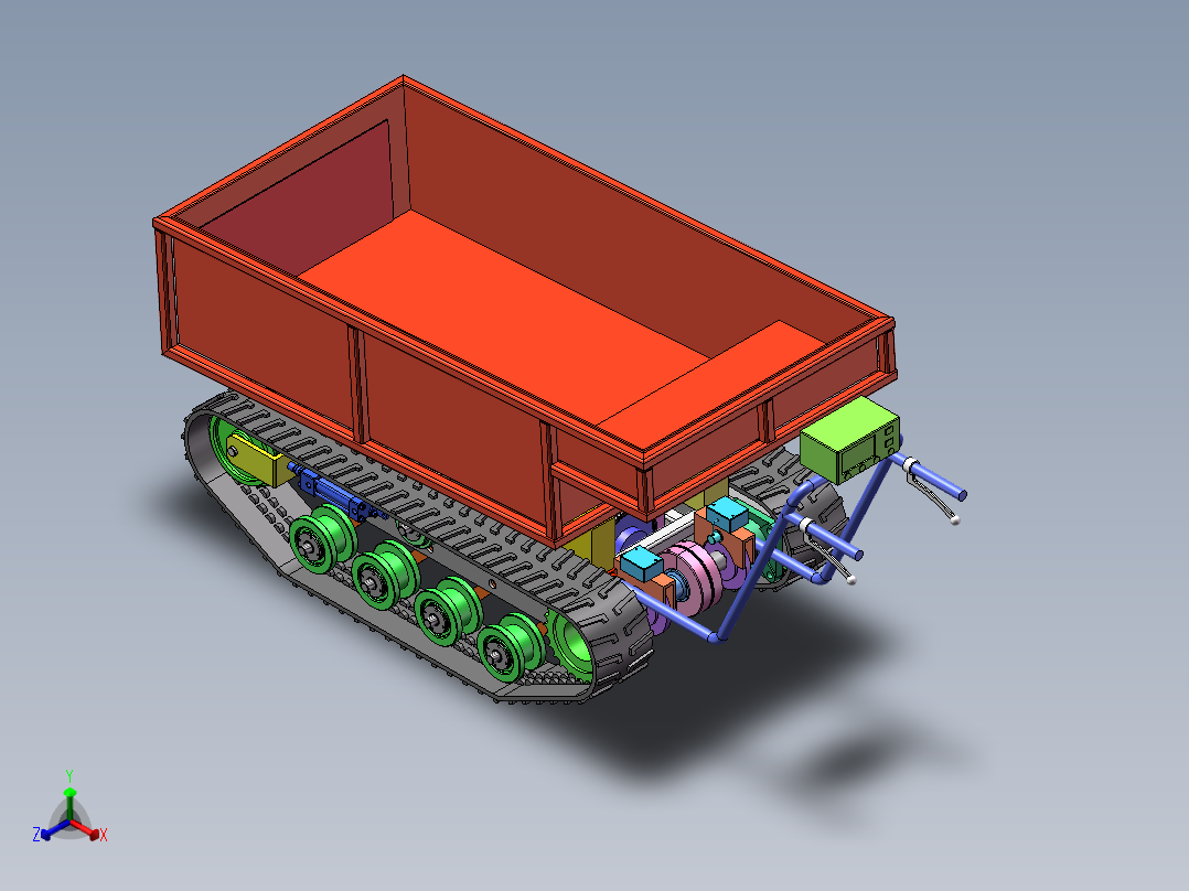 履带式装运车SW三维==1467950==200正等轴测图