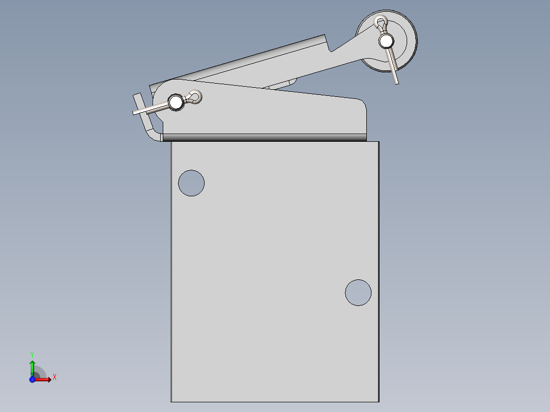 两位三通机控换向阀模型三维SW+CAD图纸1199798前视图