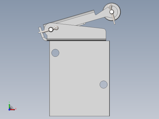 两位三通机控换向阀模型三维SW+CAD图纸1199798前视缩略图