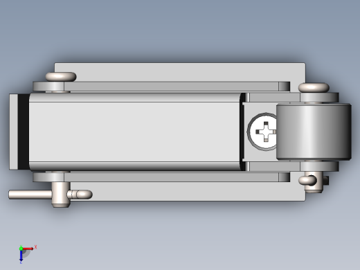 两位三通机控换向阀模型三维SW+CAD图纸1199798俯视缩略图