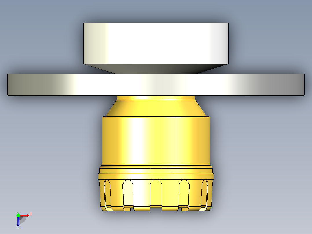 超声波设备-TRANSMITTER-RANGE-15m-49.2ft-PVDF-BODY-4-20mA-2-WIRE-ANSI-FLANGE-5in俯视图