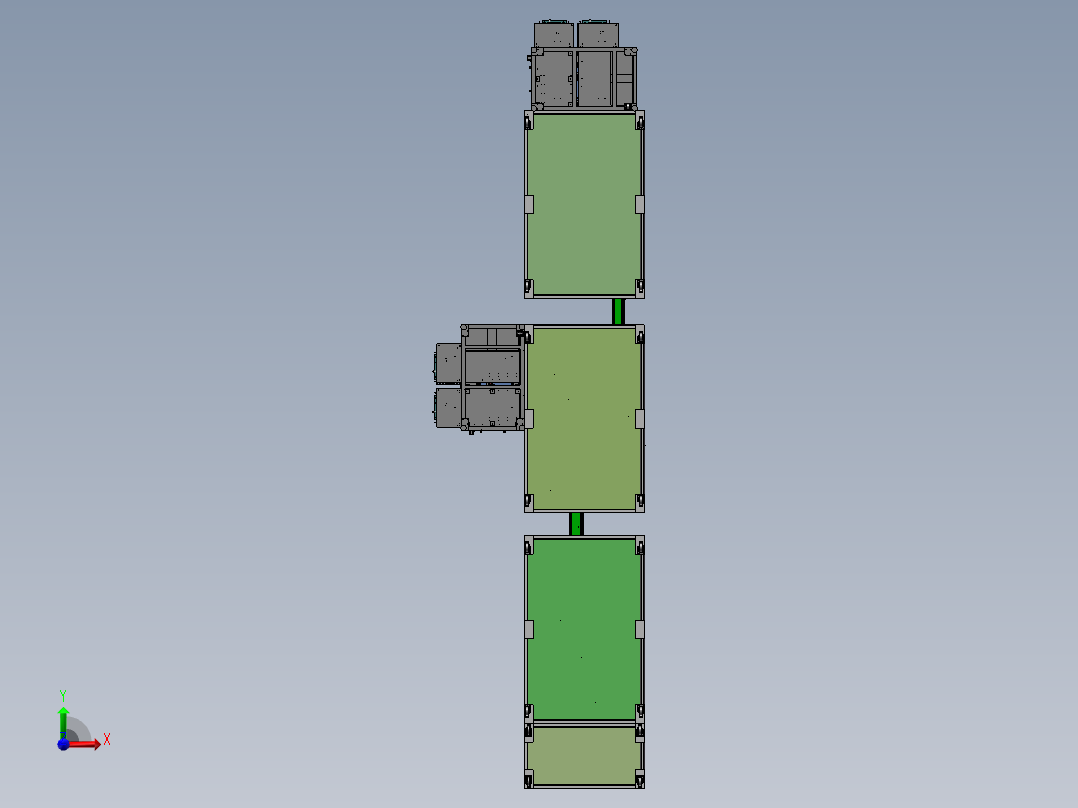 自动化医疗组装设备（下料打码打标装箱等）sw18可编辑前视图