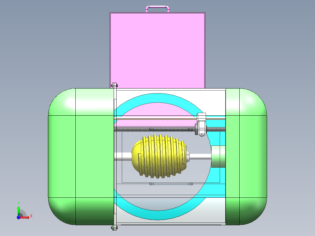 菠萝削皮机前视图