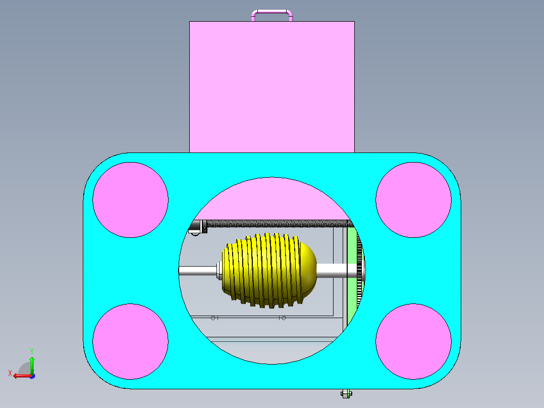 菠萝削皮机后视图