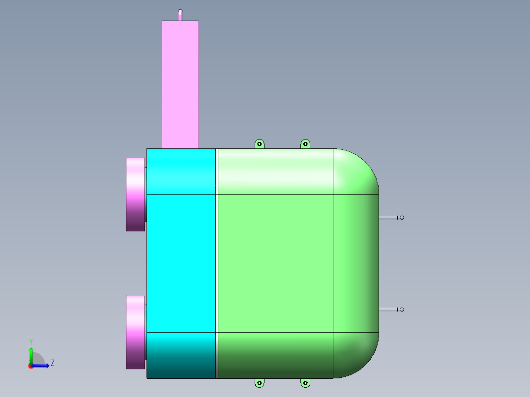 菠萝削皮机左视图