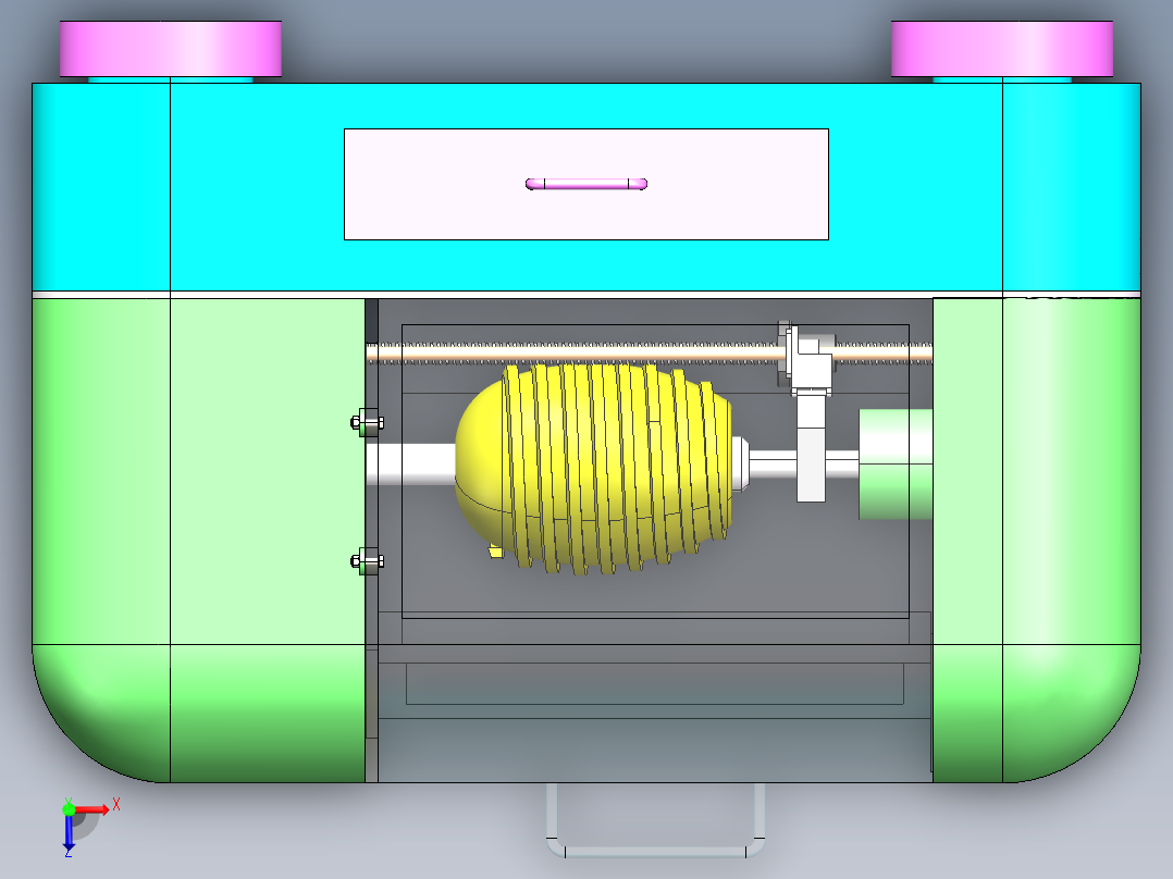 菠萝削皮机俯视图