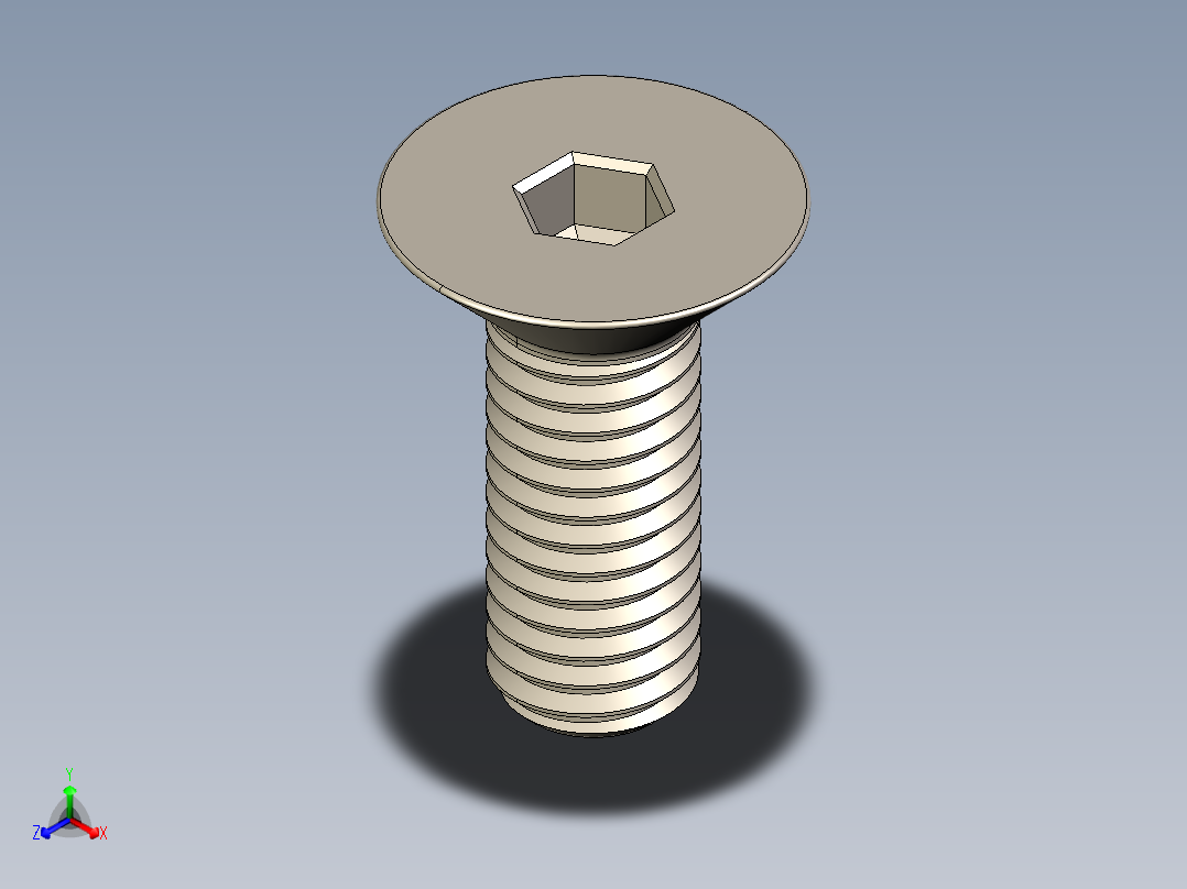 Screw_ISO_10642_M5x14_A2.STEP正等轴测图