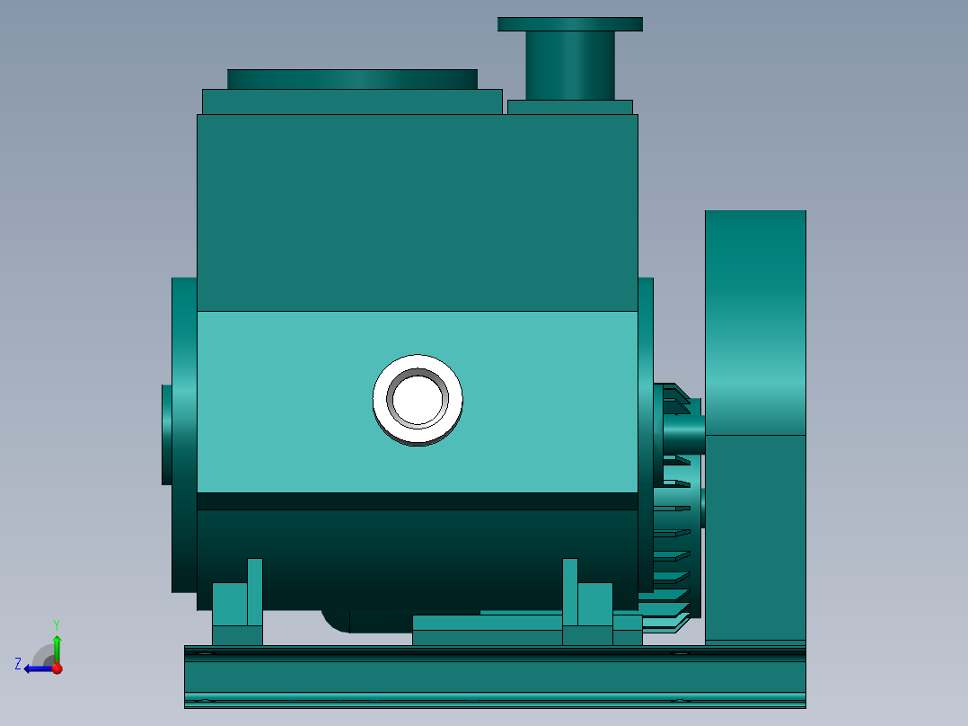 2X-70A旋片真空泵(上海阳光)右视图