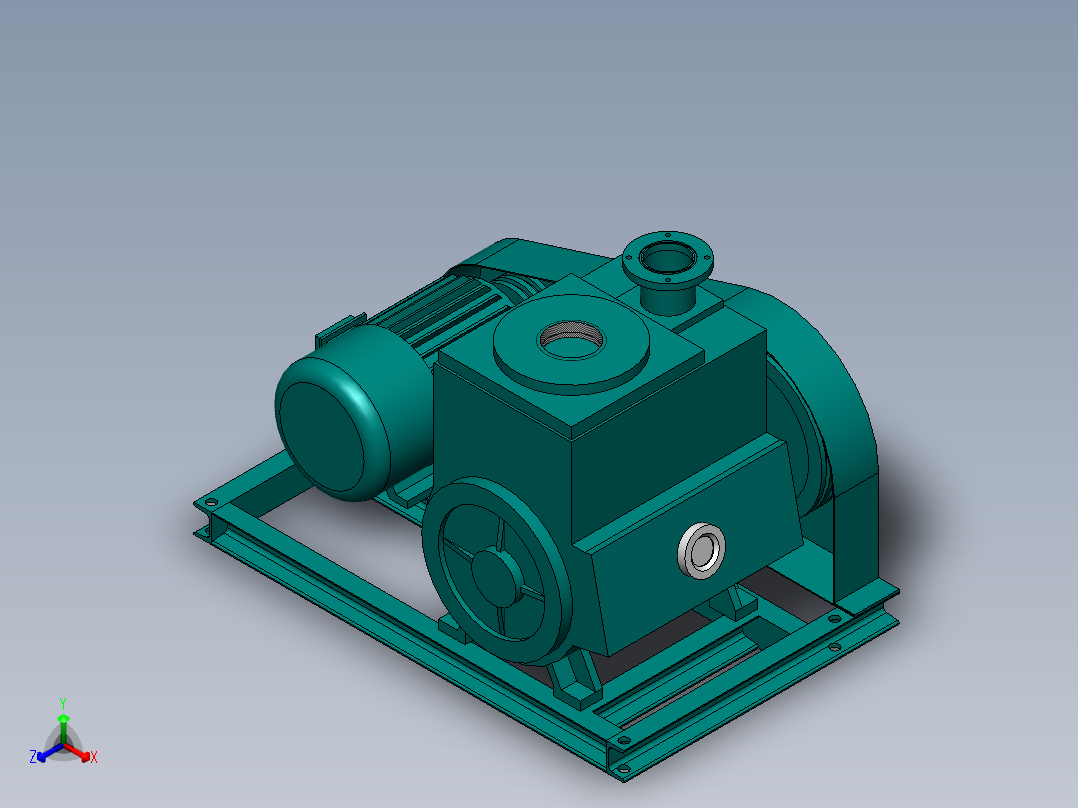 2X-70A旋片真空泵(上海阳光)正等轴测图